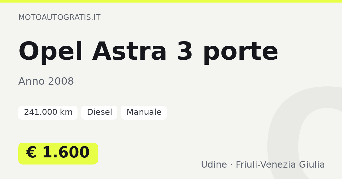 Opel Astra 3 porte