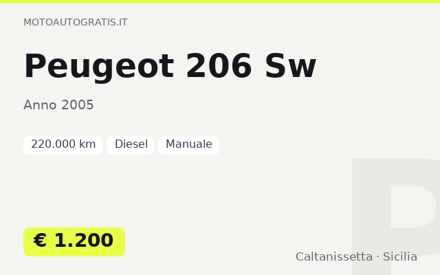 Peugeot 206 Sw
