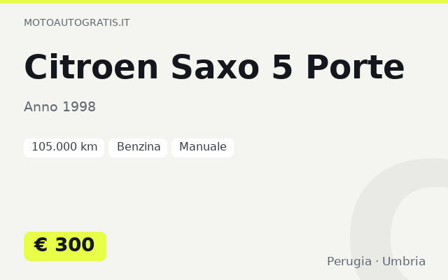 Citroen Saxo 5 Porte