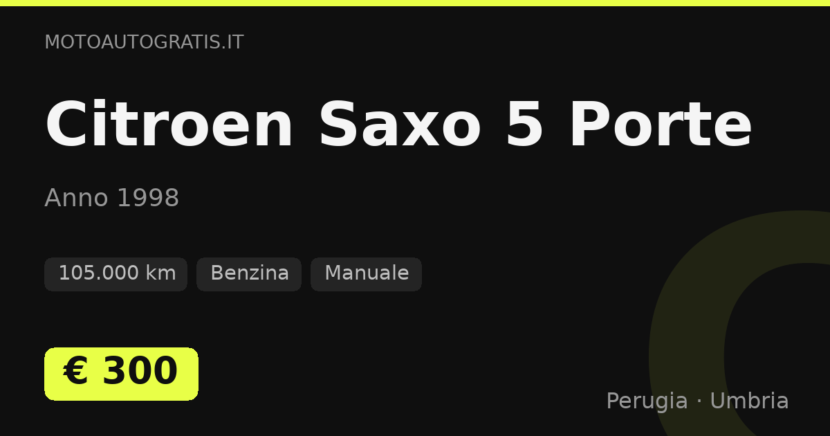 Citroen Saxo 5 Porte