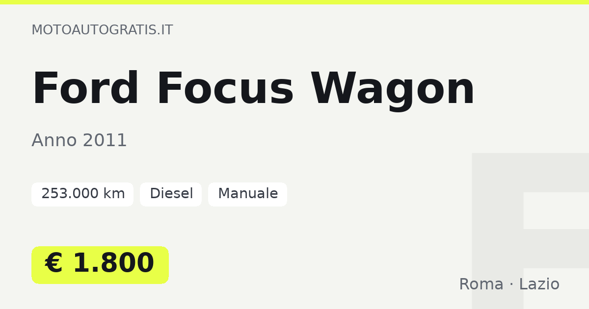 Ford Focus Wagon