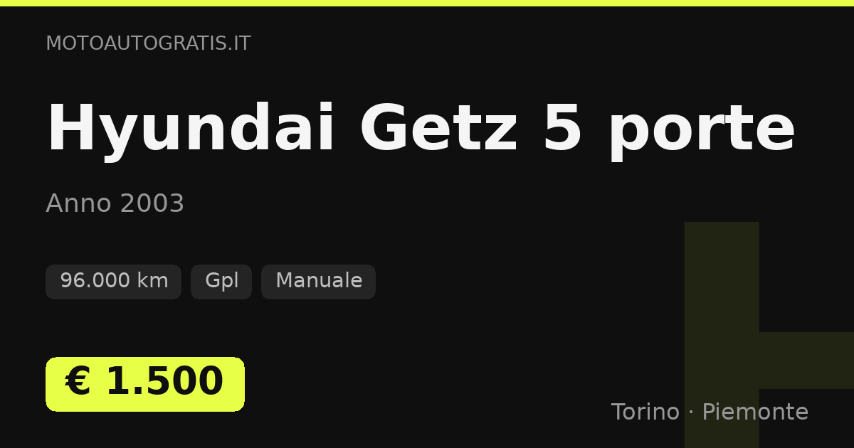 Hyundai Getz 5 porte