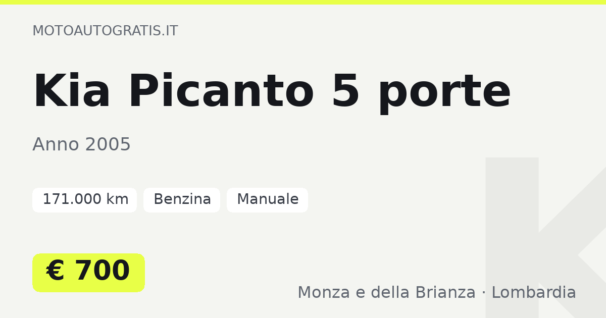 Kia Picanto 5 porte