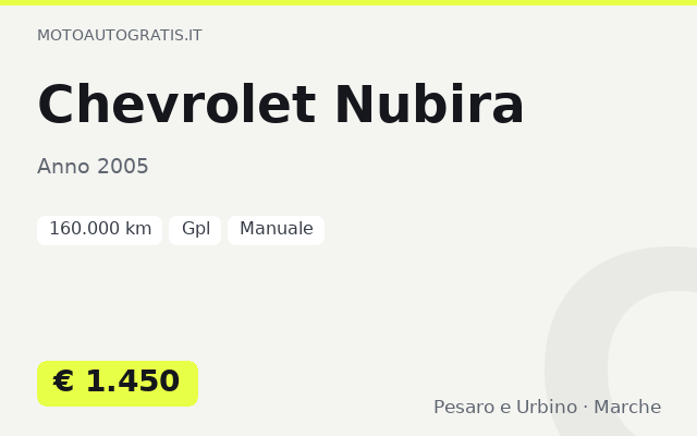 Chevrolet Nubira