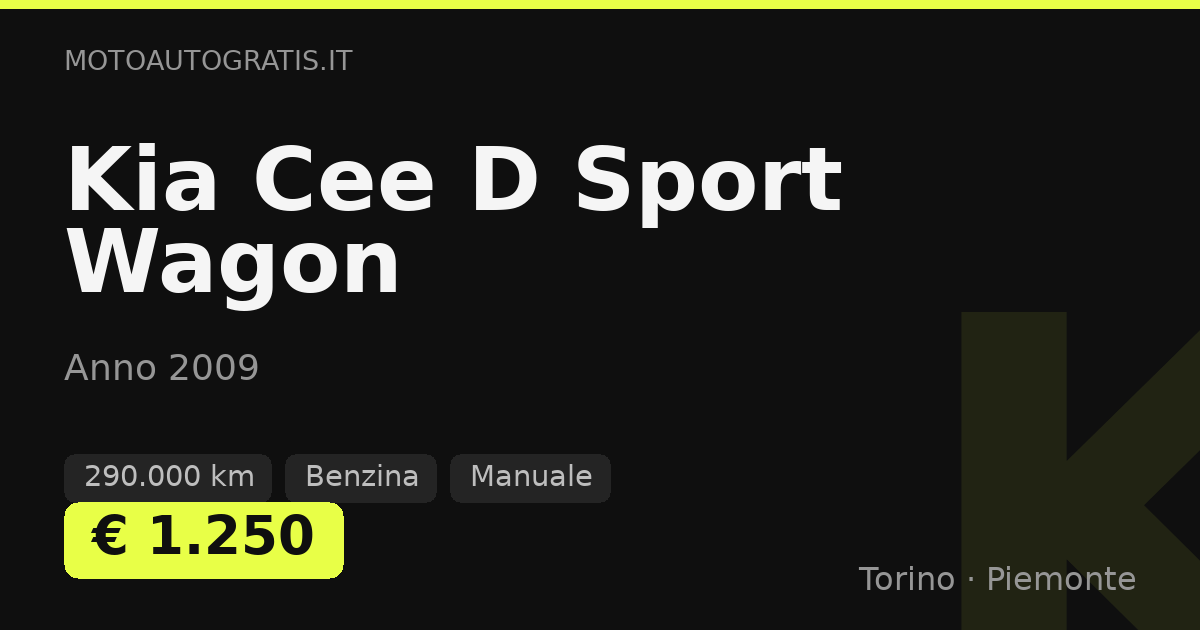 Kia Cee D Sport Wagon