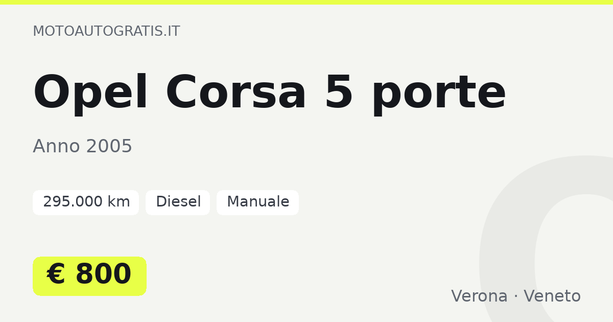 Opel Corsa 5 porte