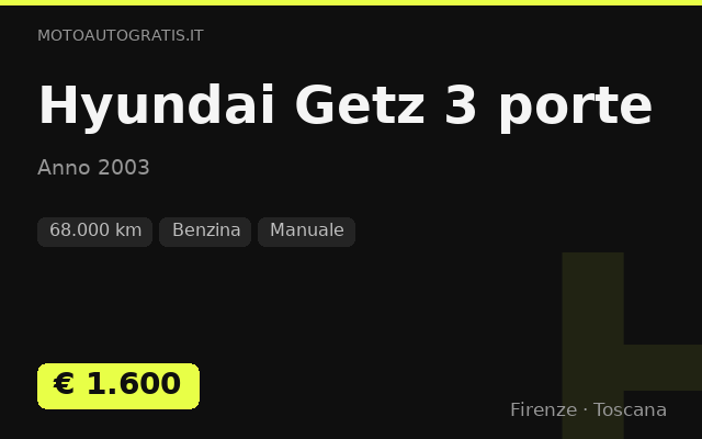 Hyundai Getz 3 porte