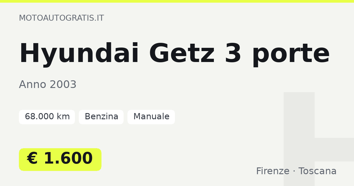 Hyundai Getz 3 porte