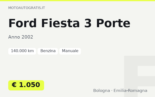 Ford Fiesta 3 Porte