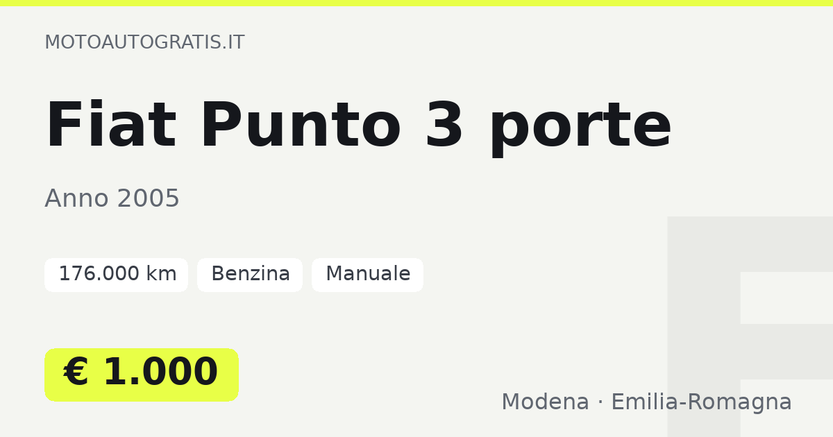 Fiat Punto 3 porte