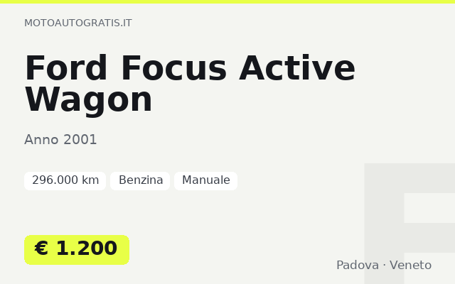 Ford Focus Active Wagon