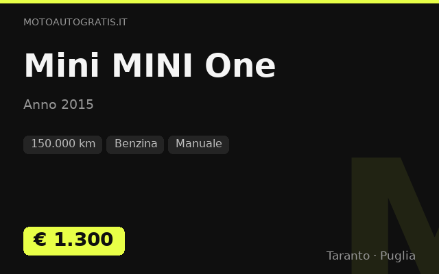 Mini MINI One