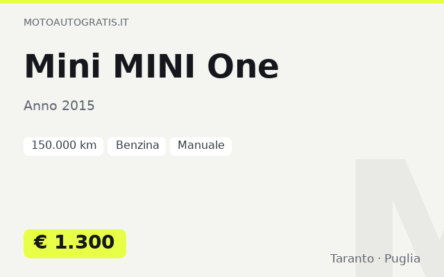 Mini MINI One