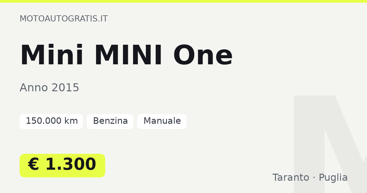 Mini MINI One
