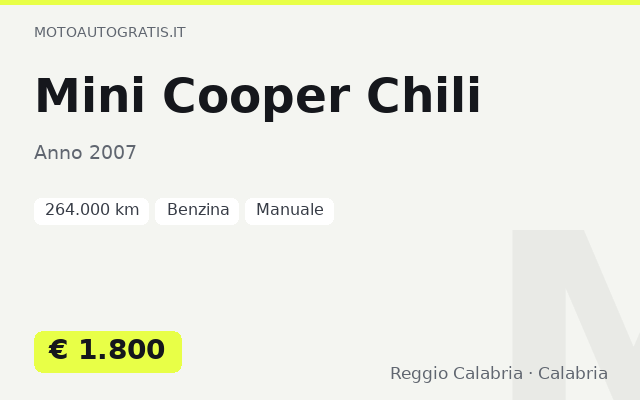 Mini Cooper Chili