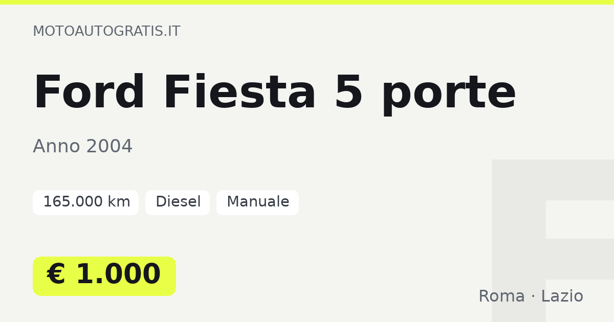 Ford Fiesta 5 porte