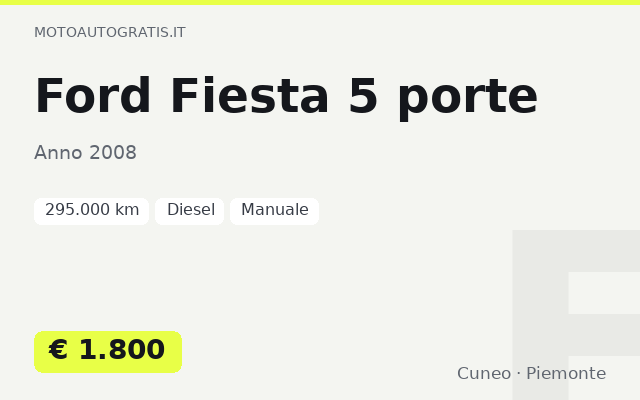 Ford Fiesta 5 porte