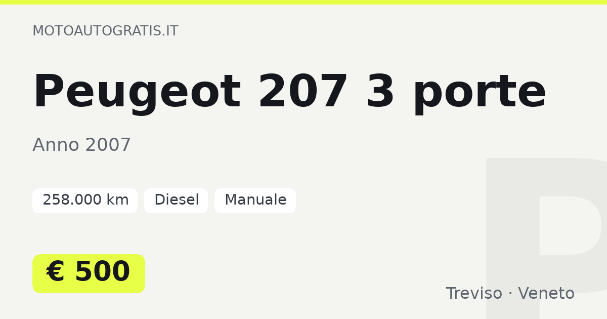 Peugeot 207 3 porte