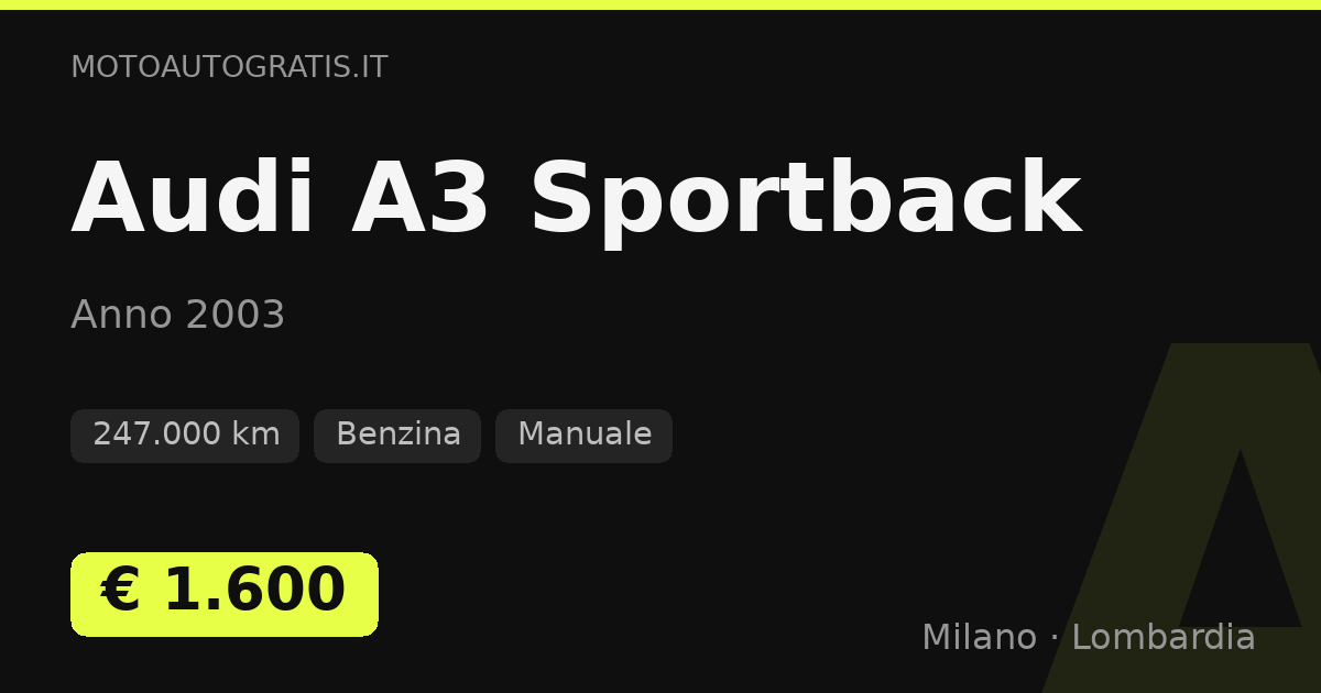 Audi A3 Sportback