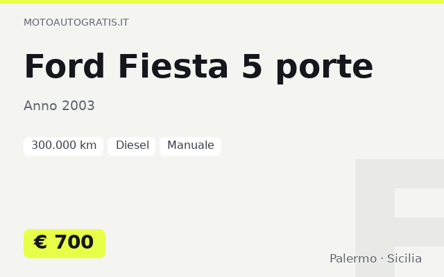 Ford Fiesta 5 porte