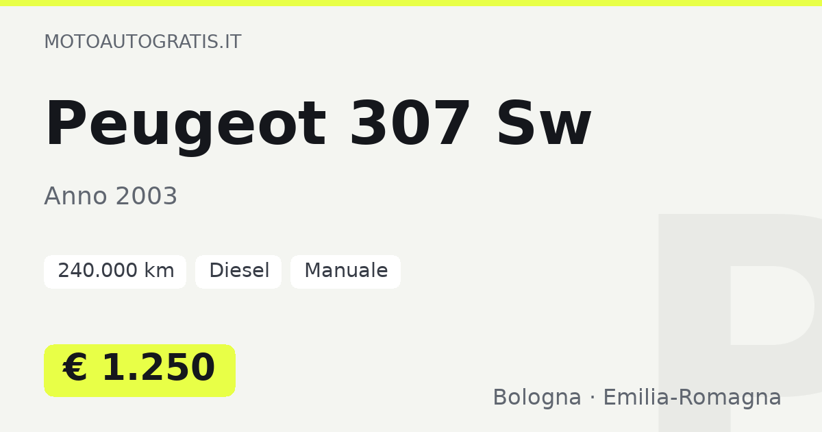 Peugeot 307 Sw