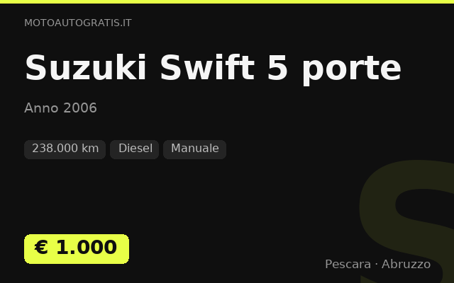 Suzuki Swift 5 porte