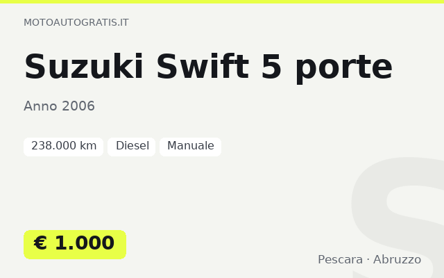 Suzuki Swift 5 porte
