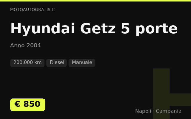 Hyundai Getz 5 porte