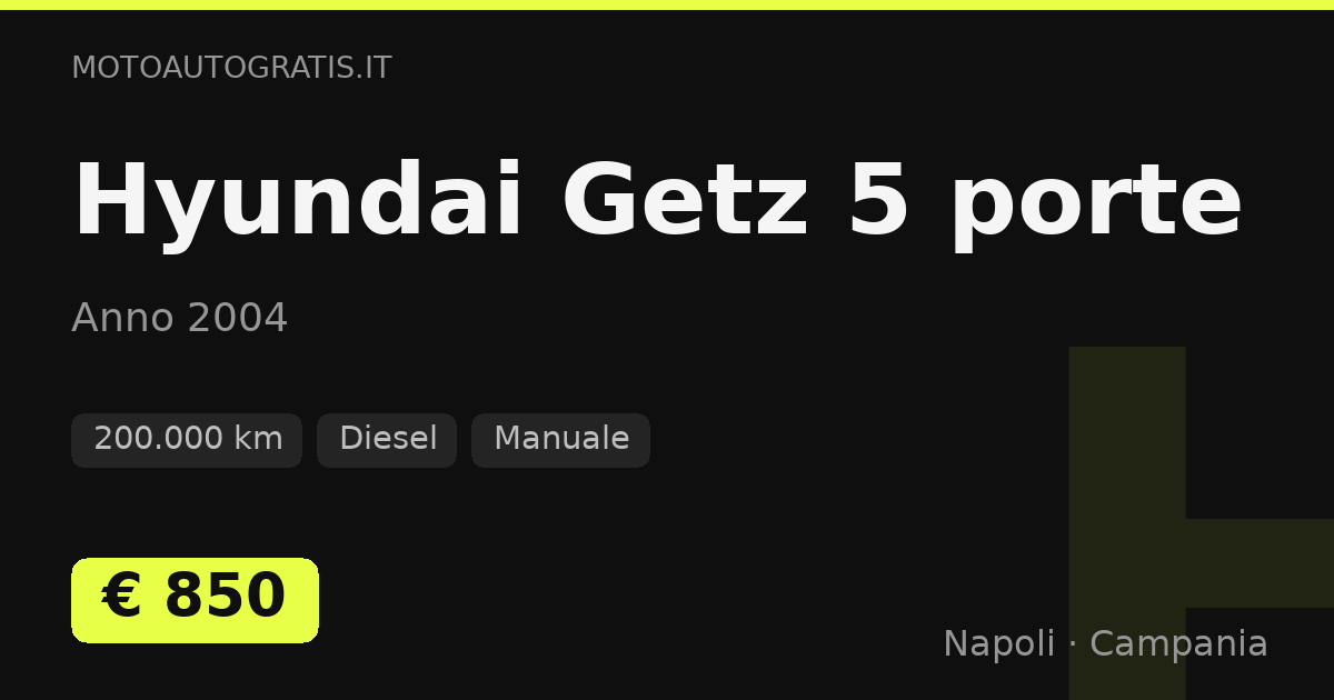 Hyundai Getz 5 porte