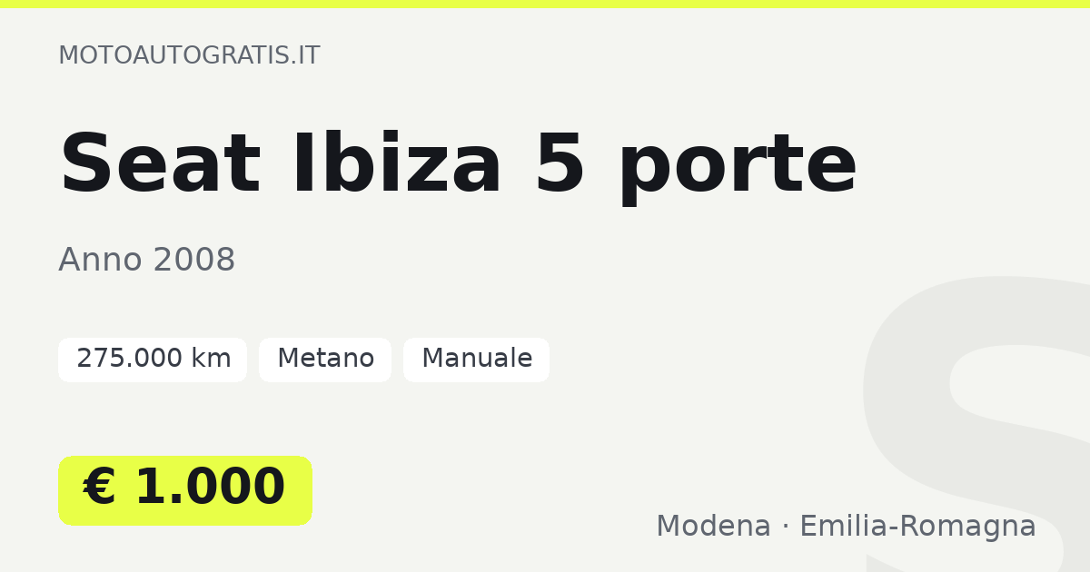 Seat Ibiza 5 porte