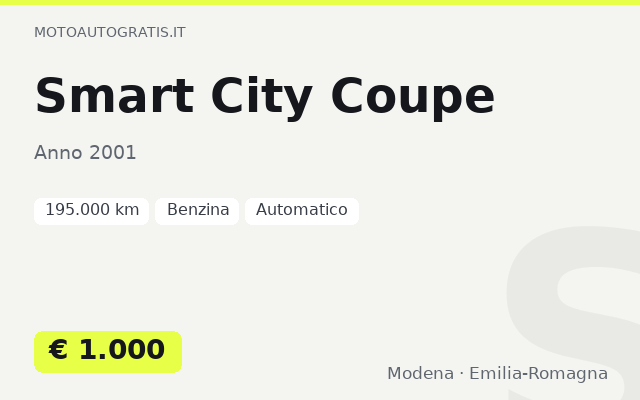 Smart City Coupe