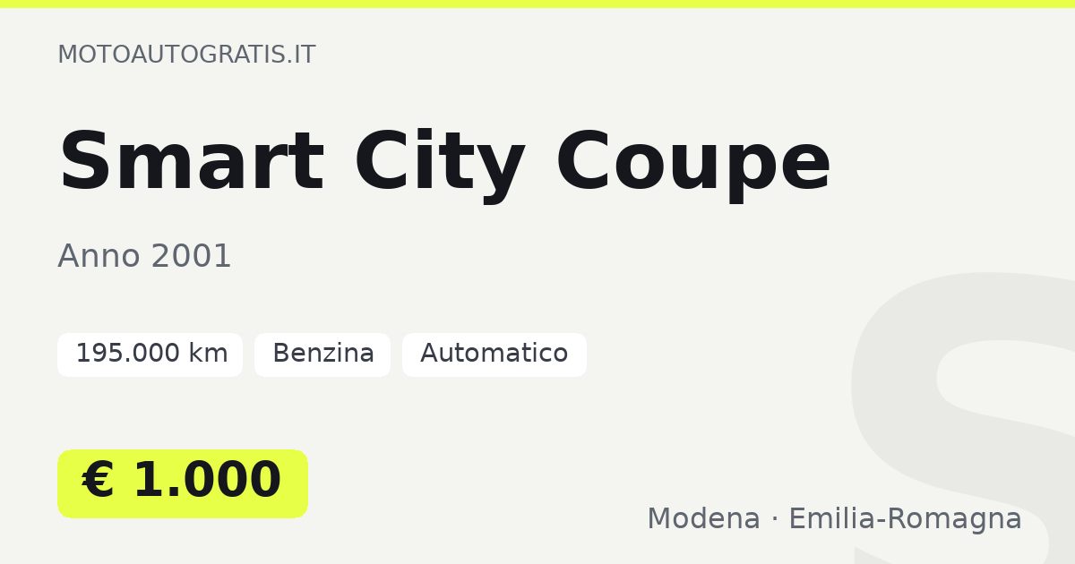Smart City Coupe