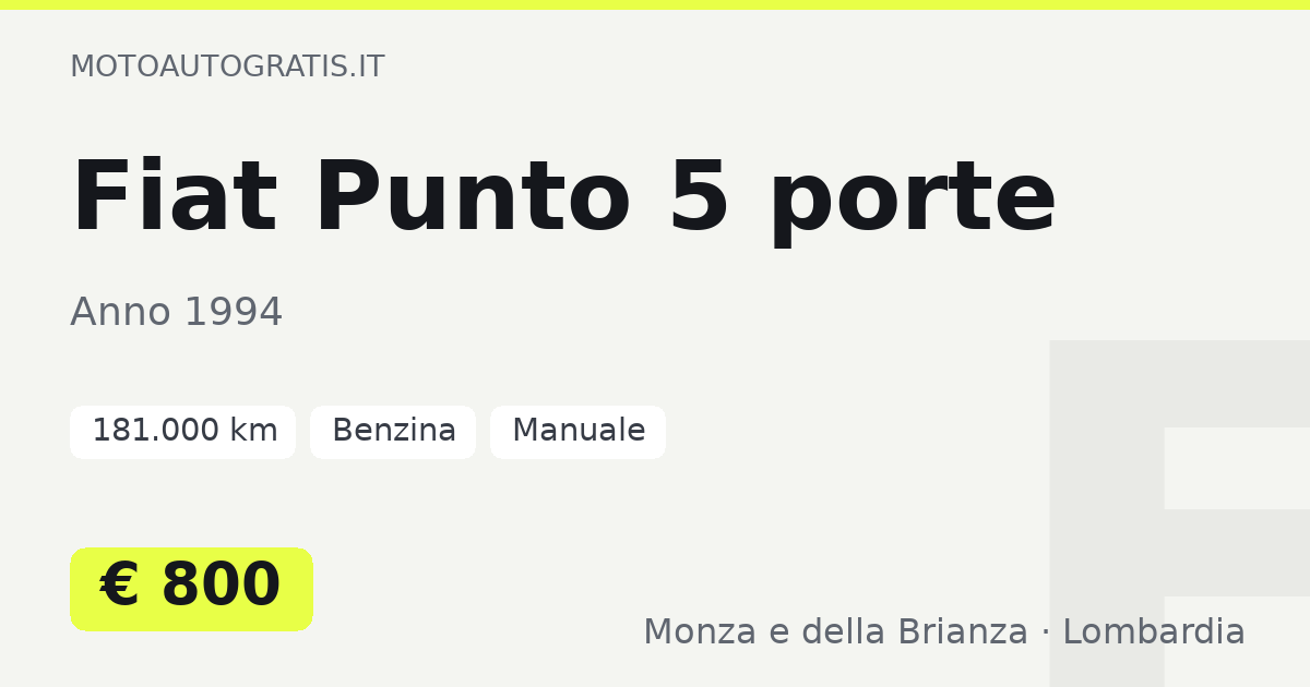 Fiat Punto 5 porte