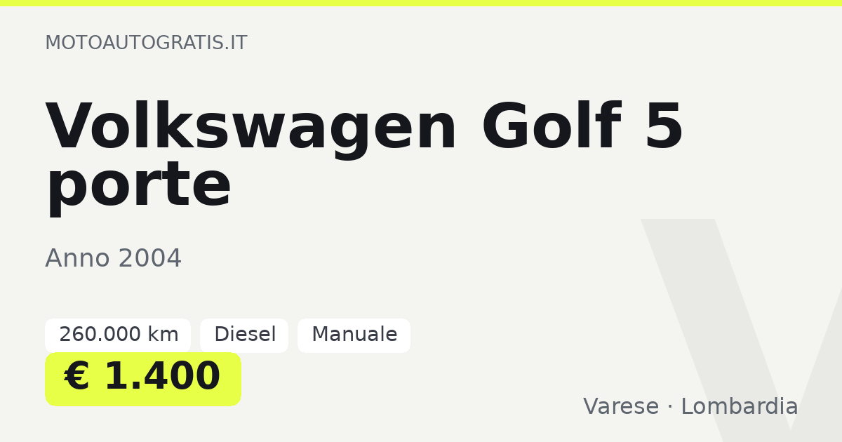Volkswagen Golf 5 porte