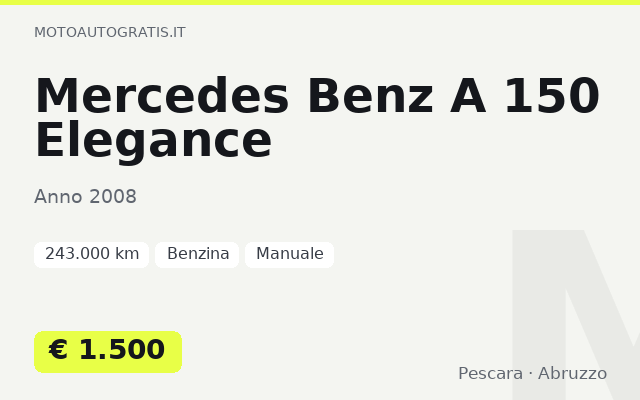 Mercedes Benz A 150 Elegance