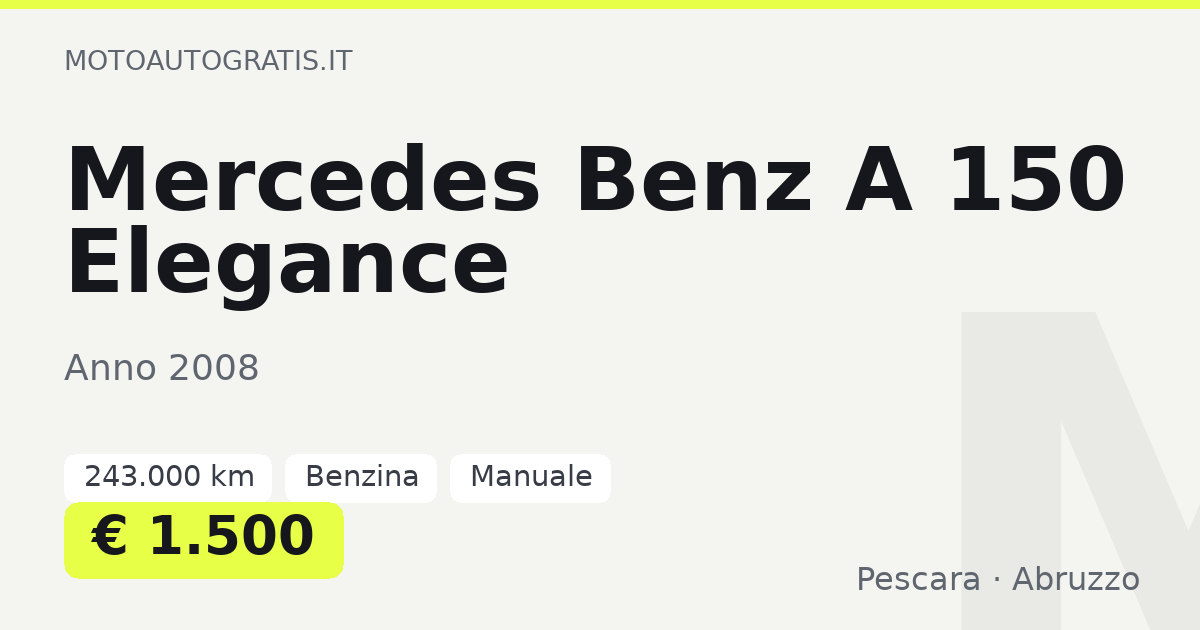 Mercedes Benz A 150 Elegance