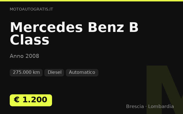 Mercedes Benz B Class