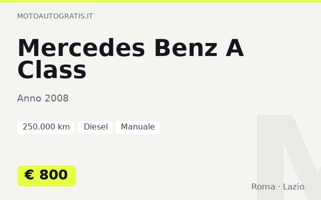 Mercedes Benz A Class