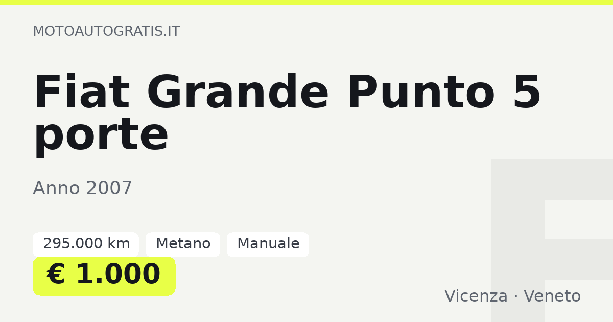 Fiat Grande Punto 5 porte