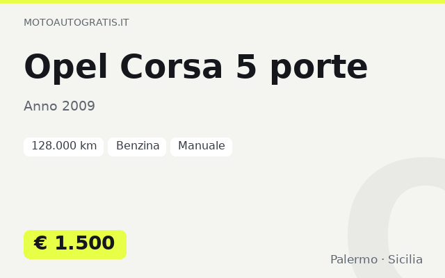 Opel Corsa 5 porte