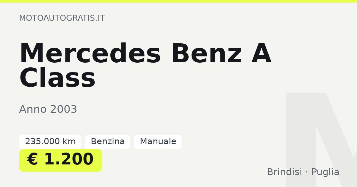 Mercedes Benz A Class