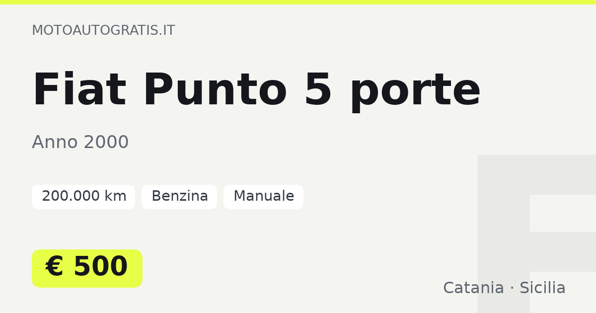 Fiat Punto 5 porte