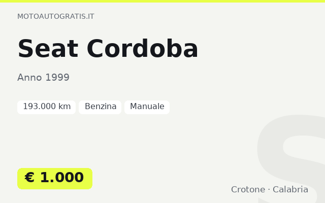 Seat Cordoba