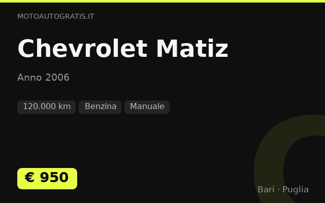 Chevrolet Matiz