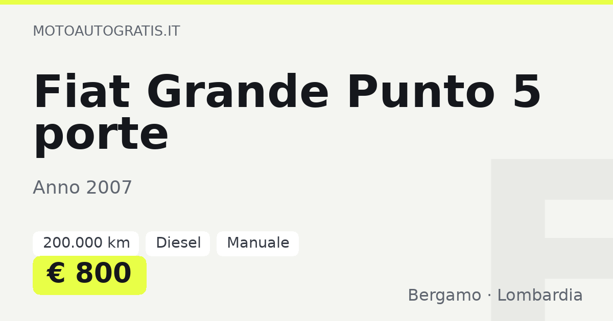 Fiat Grande Punto 5 porte