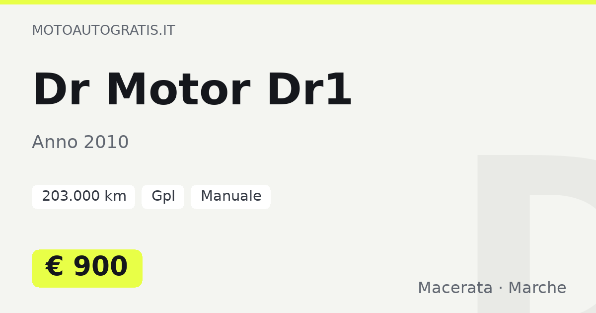 Dr Motor Dr1