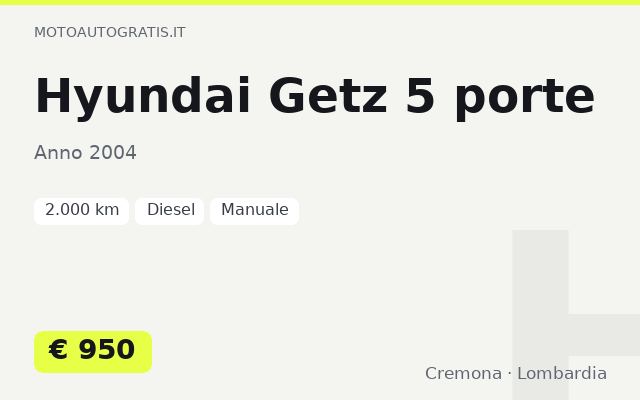 Hyundai Getz 5 porte