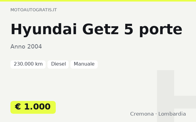 Hyundai Getz 5 porte