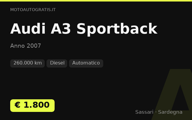 Audi A3 Sportback