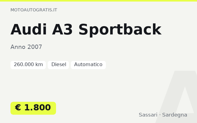 Audi A3 Sportback